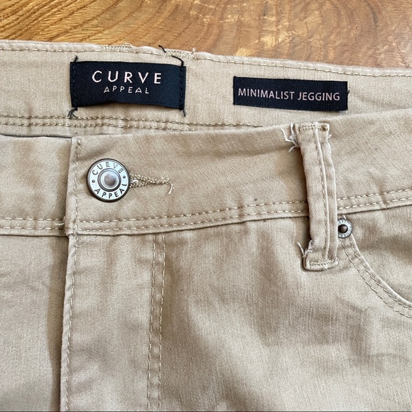 ❤️ SOLD ❤️ CURVE APPEAL MINIMALIST JEGGING IN TAN BEIGE 12 - Picture 7 of 9